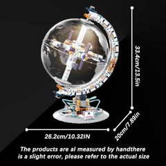 Space Station Globe Building Block Model with LED Light