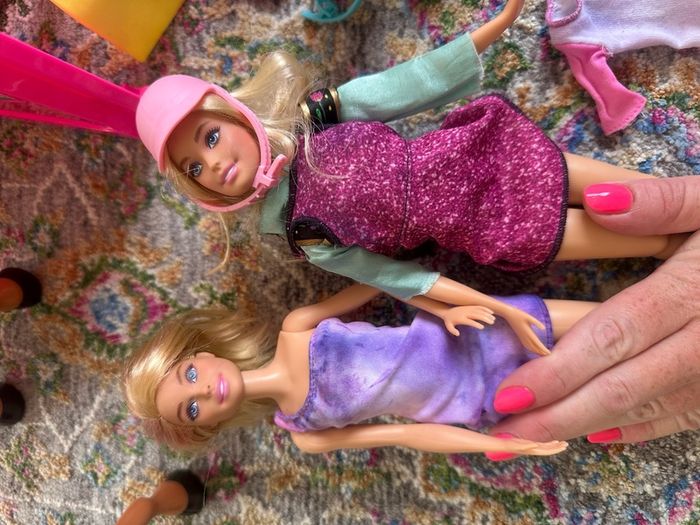 Barbie Campervan/Slide/Pool/Dolls/Accessories