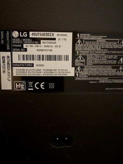 Lg Tv 49 Inch Model 49ut640soza
