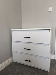 Chest of Drawers (3 Drawers, White)