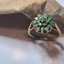 Vintage 9ct Gold starburst cluster ring Image 7