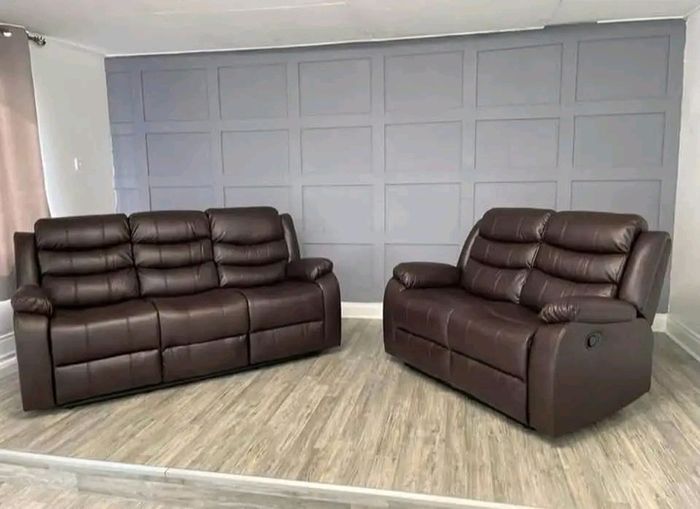 Roma 3+2 Manual Leather Recliner Sofa Set