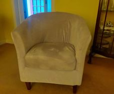 3 chairs with covers