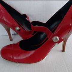 Red high heels shoes