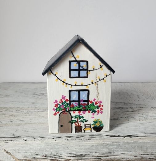 Handcrafted tiny wooden house!