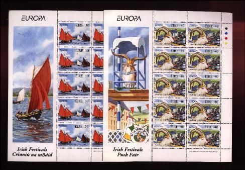1998 Ireland Europa Festivals Commemorative Stamps Sheetlet Mint Never Hinged (MNH)