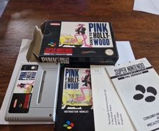 Pink Goes to Hollywood Super Nintendo Snes Arcade Retro Games Original