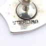 925 Vintage Sterling Silver Gothic Shield Stud Earrings Image 4