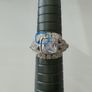 Art Deco Vintage Style Crystal Silver Ring Image 5