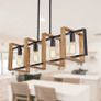 Modern Ceiling Light (Free Delivery) Black or Wood Colours Image 3
