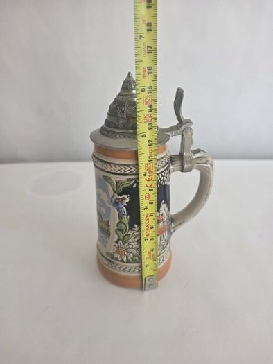 Gerz German beer stein pewter lid