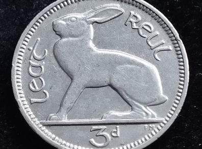 Ireland - 1933 - Irish 3d - 3 Pence - Hare - KM.4 - [2696]