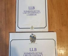 Law Books X 2. Llb Elements Of The Law Of Contract Casebook. Suitable For Law Students Studying For An Llb Elements Of The Law. 2 X First Edition Large Volume Paperback Books In Good Condition.