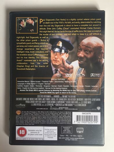 The Green Mile (Stephen King) [1999] Tom Hanks & Michael Clarke Duncan [Movie DVD]