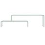 2 Piece Coffee Table Set 90x30x20/110x30x40 cm Tempered Glass Image 2