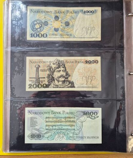 Old Polish banknotes from 1919 to 1994