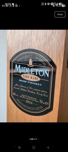 Empty Midleton Very Rare 2014 Wooden Box + Original Certificate & Invitation