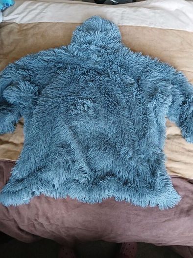 Gray Reversible ESKIMO Shaggy Hoddie