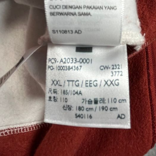 Levi's Mens White/Brown Fillmore Rugby Hoodie Size 2XL - Relaxed Fit