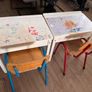 2 x Art Desks with chairs Image 3