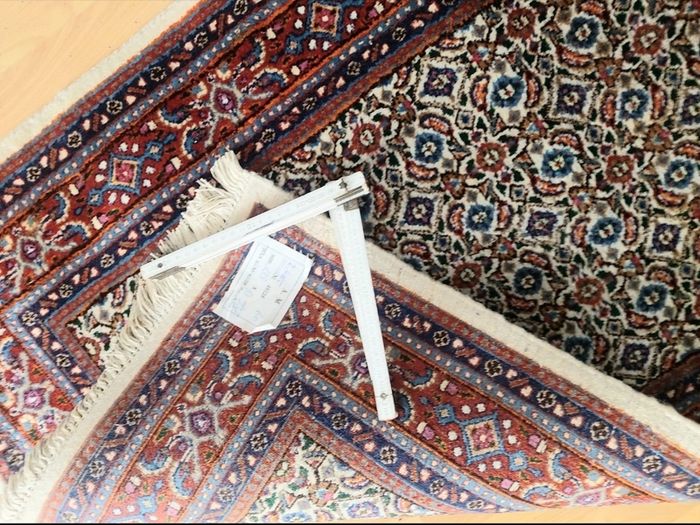 Beautiful Persian Moud Square Rug and Matching Runner Rug Carpet