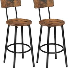 Bar Stools Set of 2, Breakfast Bar Stools
