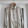 Burberry 100% Silk Oyster Blouse with Silver Monogram Buttons Sz 44 (Fit 10UK) Image 3
