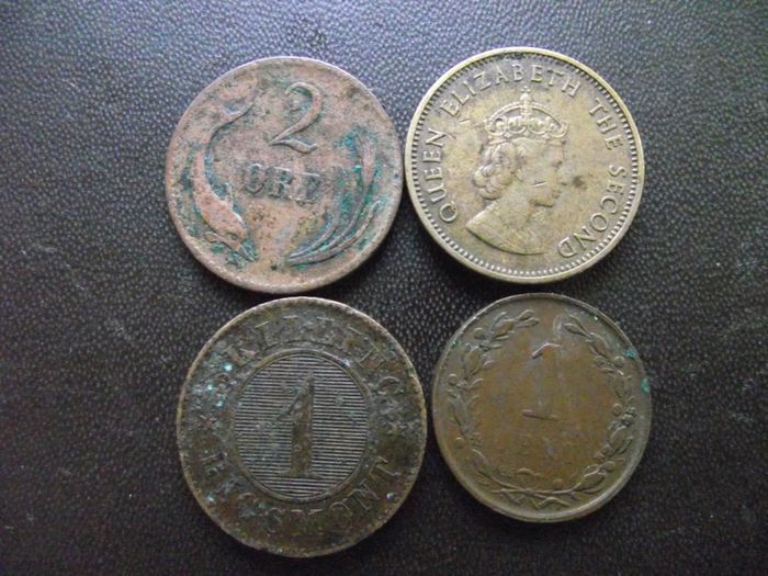 12 Vintage Foreign Coins (1835-1957)