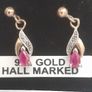 ladies 9ct gold earrings Image 7