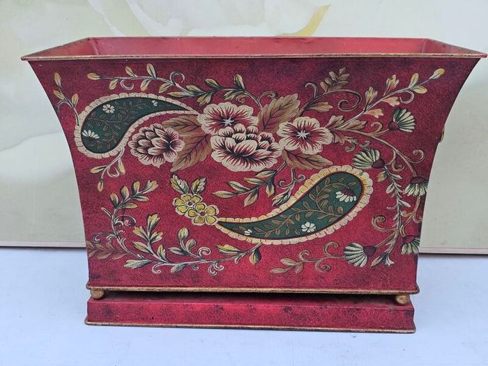 Toleware  Footed Metal Planter