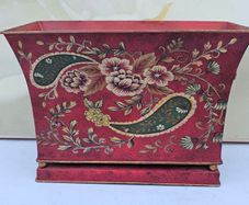 Toleware  Footed Metal Planter