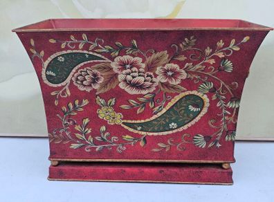 Toleware  Footed Metal Planter