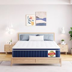 4FT6 Double Mattress, 10.6 Inch Memory Foam Sprung