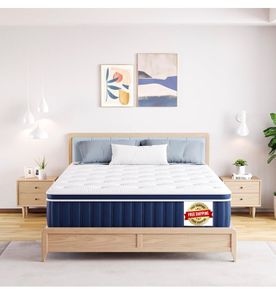 4FT6 Double Mattress, 10.6 Inch Memory Foam Sprung