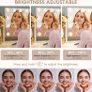 Vanity Mirror, Hollywood Makeup Mirror with 12 Light Bulbs, 3 Color Modes and Adjustable Brightness, Touch Control, Detachable 10X Zoom Mirror (White) Image 3