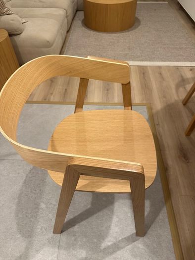 Meadows & Byrne Oak Dining Armchair, Curved Back