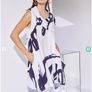 Bnwt Naya navy & white tunic top / dress layering piece statement collar Image 2