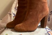 Brown Suede Leather Ankle Boots