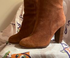 Brown Suede Leather Ankle Boots