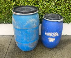 plastic barrells