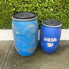 plastic barrells