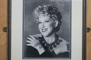 Autographed 10x8 Framed Photo of a Young Bette Midler (a Grammy, Tony, Emmy, and Golden Globe award-winning performer)  Rare Collectible