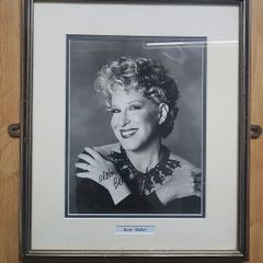 Autographed 10x8 Framed Photo of a Young Bette Midler (a Grammy, Tony, Emmy, and Golden Globe award-winning performer)  Rare Collectible
