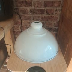 Vintage style cream enamel light shade Industrial
