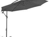 Cantilever Umbrella LED Lights and Steel Pole 300cm Anthracite