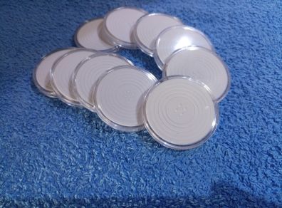 10 x Universal Plastic Coin Capsule /  Protector / Case / Storage Box