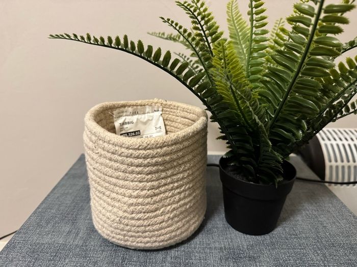 Artificial potted plant + Basket
