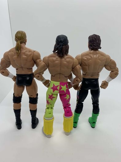wwe elite series TNF then now forever Bash at the beach Sting , Macho man Randy savage & Lex Luger action figures