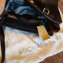 Michael Kors Nouveau Hamilton Medium Zip Satchel Crossbody Navy Faux leather Image 7