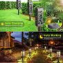 Solar Lights Outdoor Garden, 6 Pack Garden Lights Solar Powered Waterproof with Warm White LED Lights, Solar Garden Ornaments Outdoor for Patio, Yard, Pathway Dusk to Dawn Auto On/Off Image 7